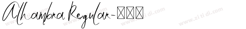 Alhambra Regular字体转换